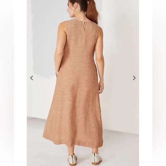 Pure Jill Linen A-Line Maxi Dress size 2X lagenlook - Picture 3 of 7